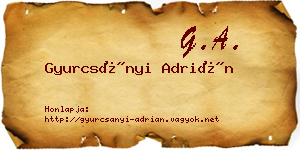 Gyurcsányi Adrián névjegykártya